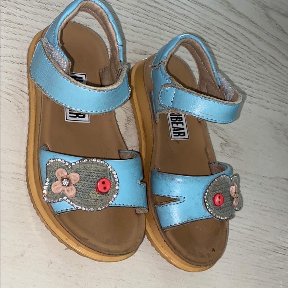 BLUE HOBIBEAR SANDALS SIZE 2.5
